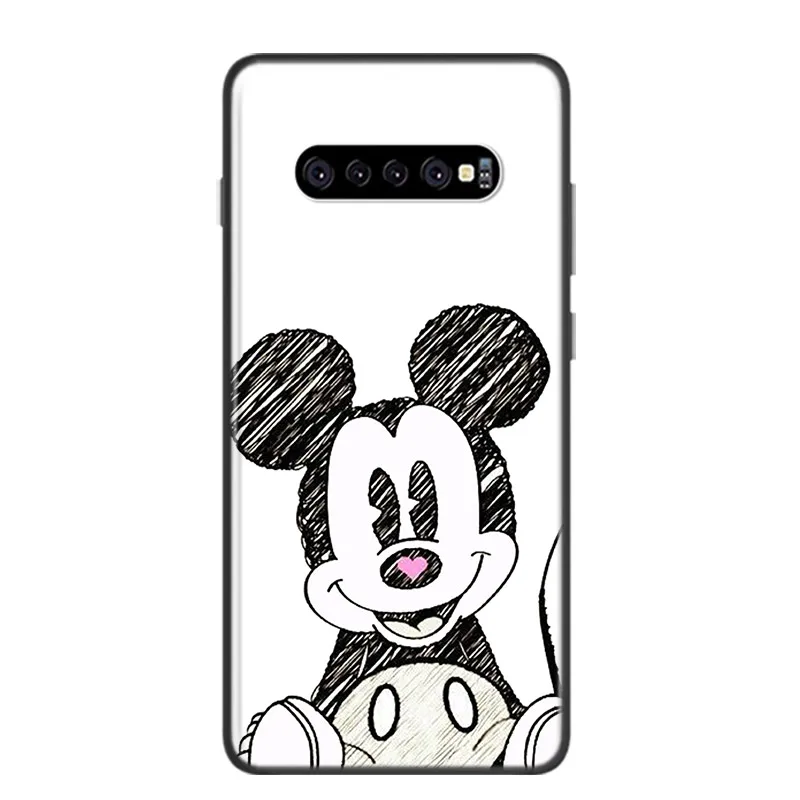 Soft Black Cover Mickey Mouse For Samsung Galaxy S22 S21 S20 FE Ultra S10 S10e Lite S9 Plus Pro Phone Case