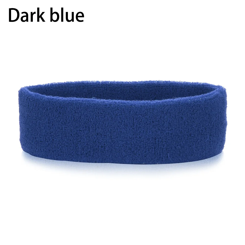 2-dark blue Мягкая эластичная широкая повязка на голову женская спортивная повязка для йоги эластичная повязка для головы тюрбан женские модные аксессуары для волос - Цвет: 2-dark blue