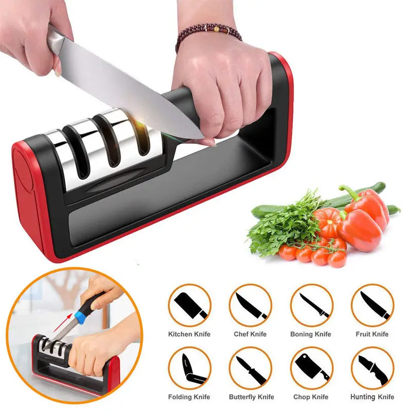 Ручная бытовая точилка для ножей твердый карбид керамический точильный камень 3