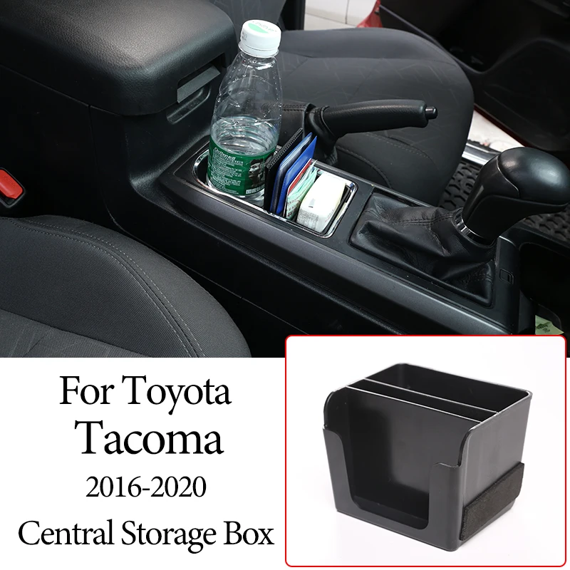 

Car Central Console Compartment Storage Box Multifunction Storage Box Phone Tray Accessories Plastic for Toyota Tacoma 2016-2020