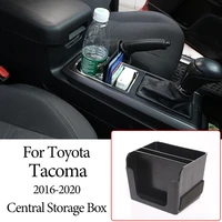 car central console compartment storage box multifunction storage box phone tray accessories plastic for toyota tacoma 2016 2020