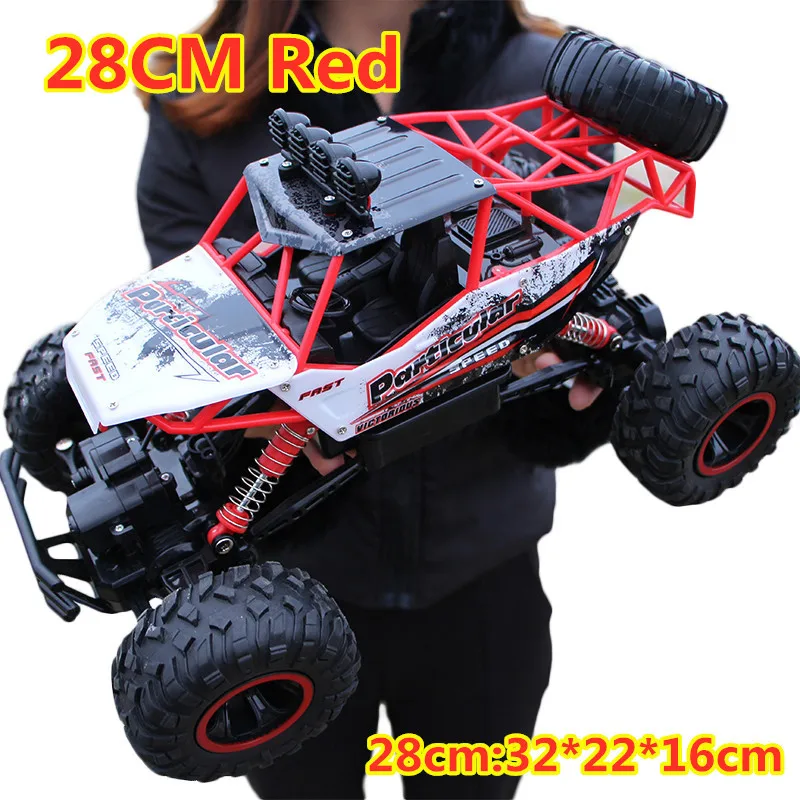 28CM Red Радиоуправляемый автомобиль 4WD альпинистский автомобиль 4x4 Двойной Мотор привод Bigfoot автомобиль пульт дистанционного управления модель внедорожника Игрушки для мальчиков Детский подарок - Цвет: 28CM Red