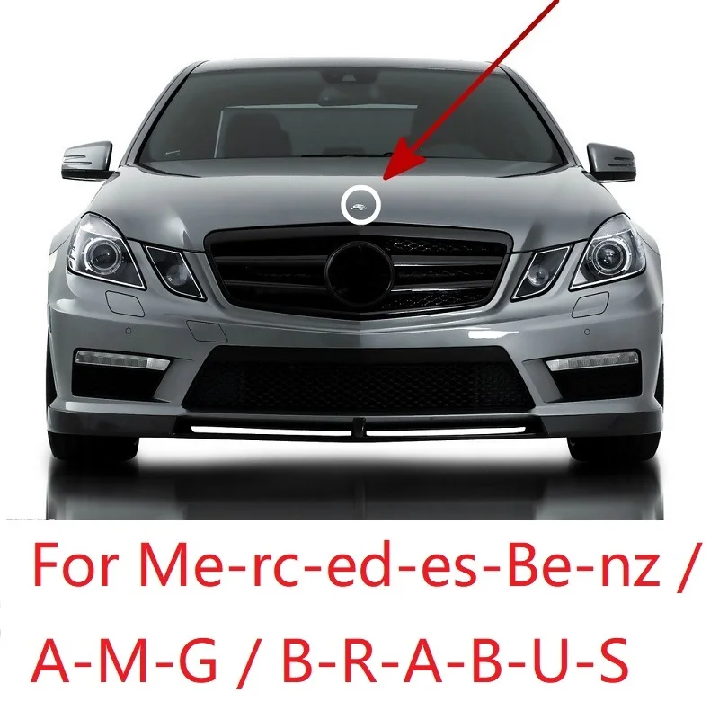 Значок передней капота автомобиля для Mercedes AMG W204 W212 W213 W203 W205 W220 W221 W211 W210 A E C