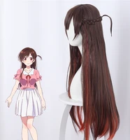 rent a girlfriend ichinose chizurumizuhara chizuru cosplay 80cm long wigs heat resistant synthetic hairnet
