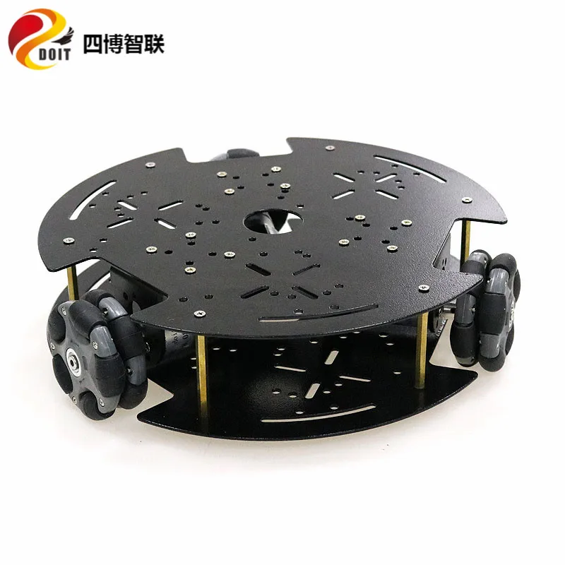 SZDOIT 58mm Nylon Omnidirectional Wheel Double Layer 3WD Metal Smart Robot Tank Car Chassis Kit 9V/12V DC Motor DIY For Arduino