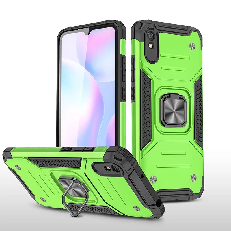 

for Xiaomi Redmi 9AT Case Cover Car Holder Ring Case Strong Rugged Armor Shockproof Case for Xiaomi Redmi 9AT 9A T 9 AT