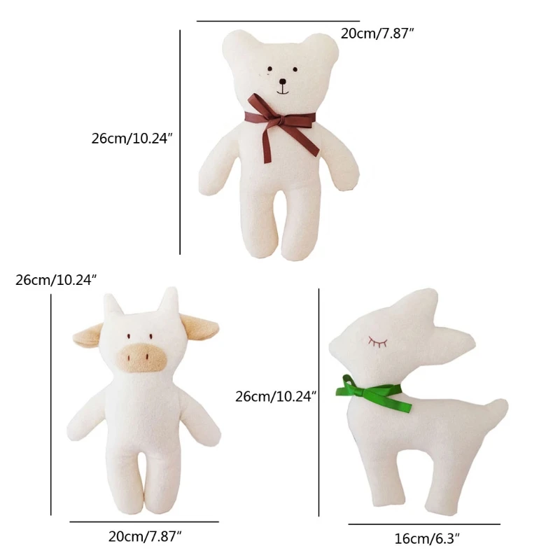 

Plush Stuffed Cute Appease Animal Toys Infant Baby Comfort Dolls Baby Room Decor