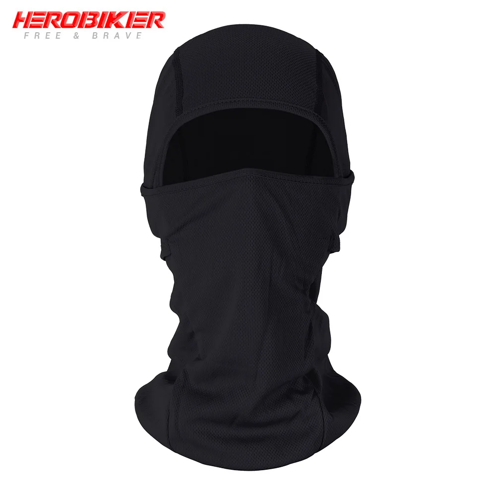 HEROBIKER мотоциклетная маска для лица Балаклава теплая ветрозащитная дышащая велосипедная Лыжная маска для лица страйкбол Пейнтбол шлем маска мото - Цвет: BE-01