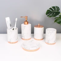 ceramic bathroom kit set liquid soap dispensersdish toothbrush holderrack gargle cups wedding present gifts box whiteblack
