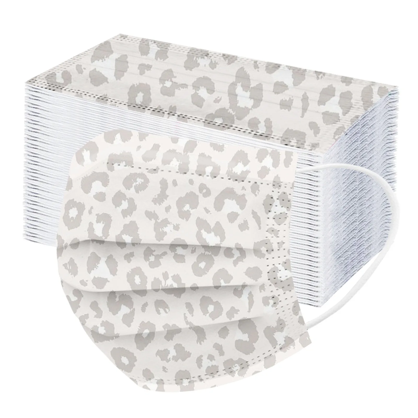 

Adult Hygiene MaskFacial Adult Three-Layer Disposable Dust-Proof Protective Leopard Print MaskUnisex proteccion