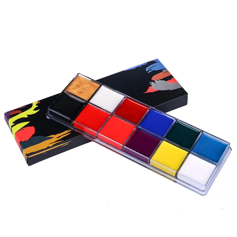 Палетка водостойких татуировок для лица и тела 12 цветов| |