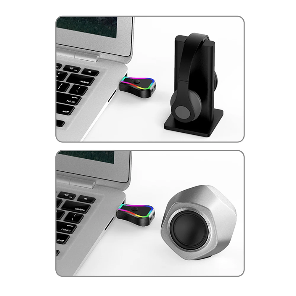 USB Bluetooth 5 0 передатчик приемник беспроводной аудио донгл адаптер 3 мм AUX для ТВ ПК