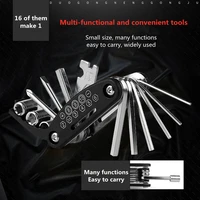16 in 1 wrench tool spanner hex wrench multifunction camping outdoor cycling survive tools screwdriver