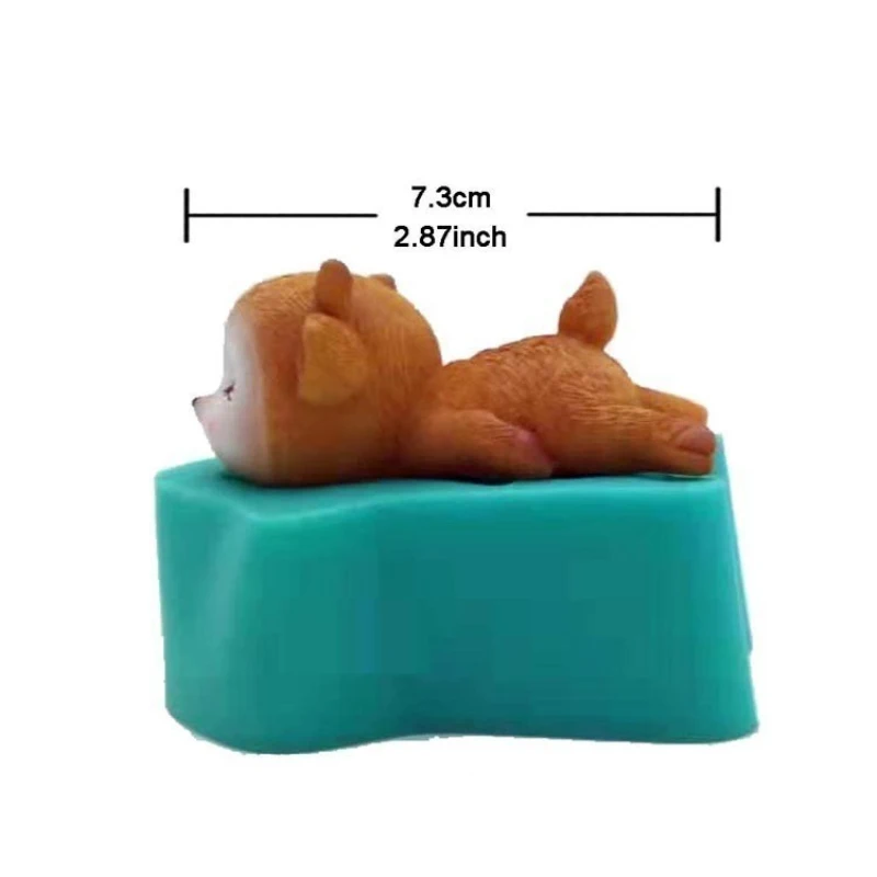 

Sleeping Deer Shape Silicone Mold Cute Pet Cake Chocolate 3D Three-dimensional Deer Food Grade Silicone Decoration Mold