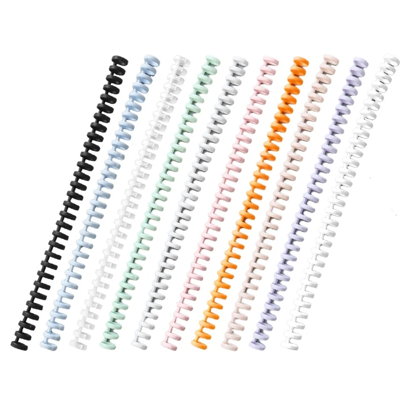 

10 Pcs 30 Holes Circles Ring Loose-leaf Paper Book Scrapbook Album Binder Spiral A4 Notebook Binding Clips
