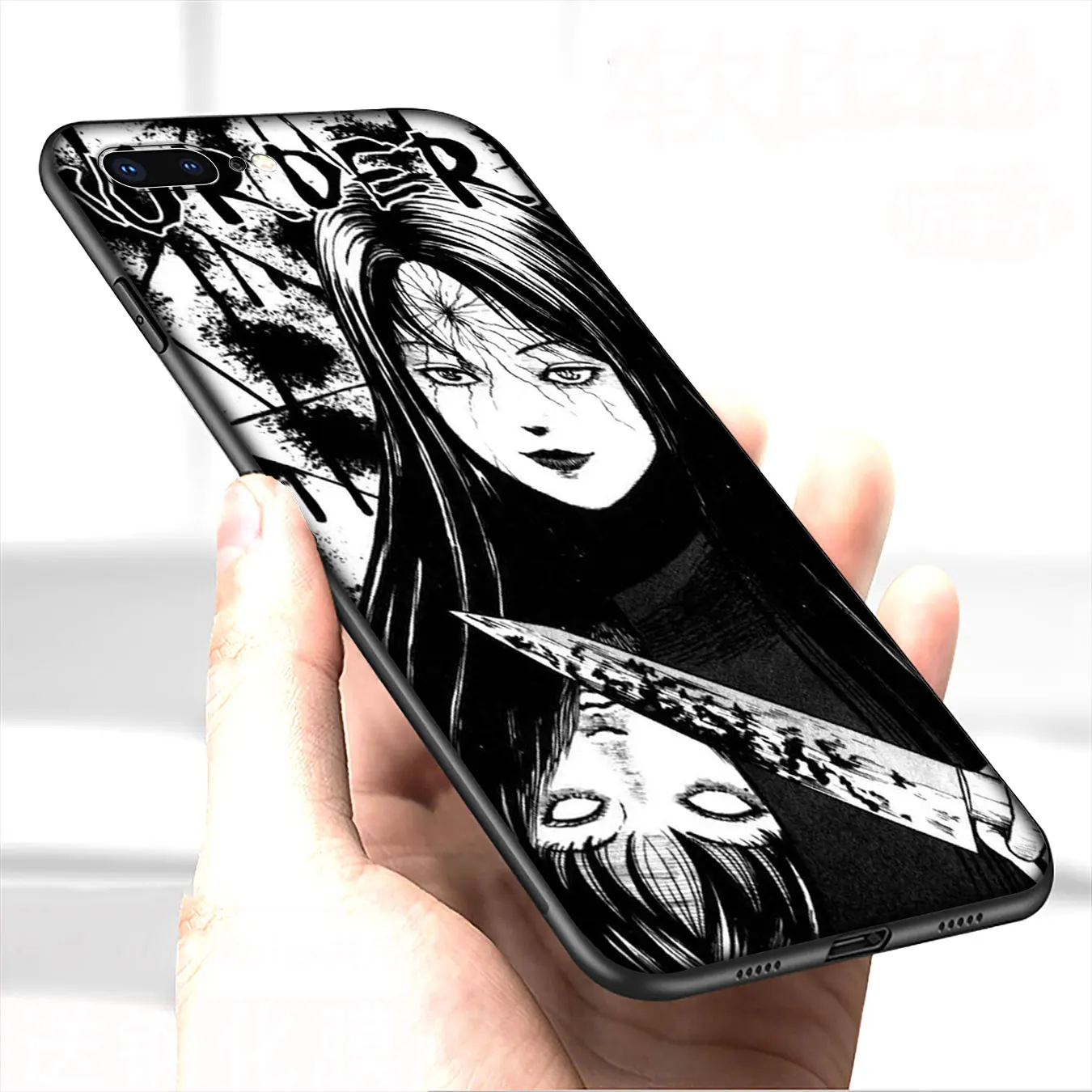 Японский ужас комических аниме девочка мягкий силиконовый чехол для iPhone 12 мини XR