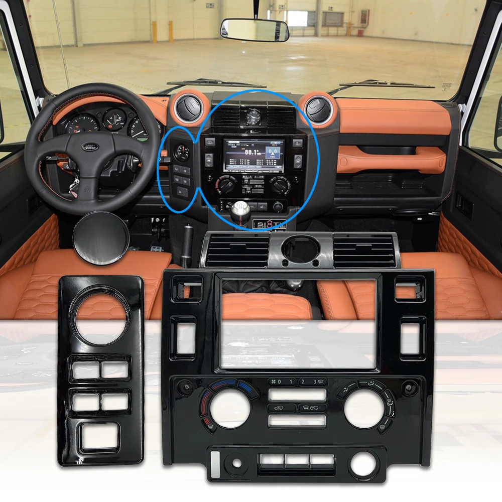 

Car Accessories Car styling Tuning Interior Parts Double Din Fascia Kit for Land Rover Defender interior auto accessoires