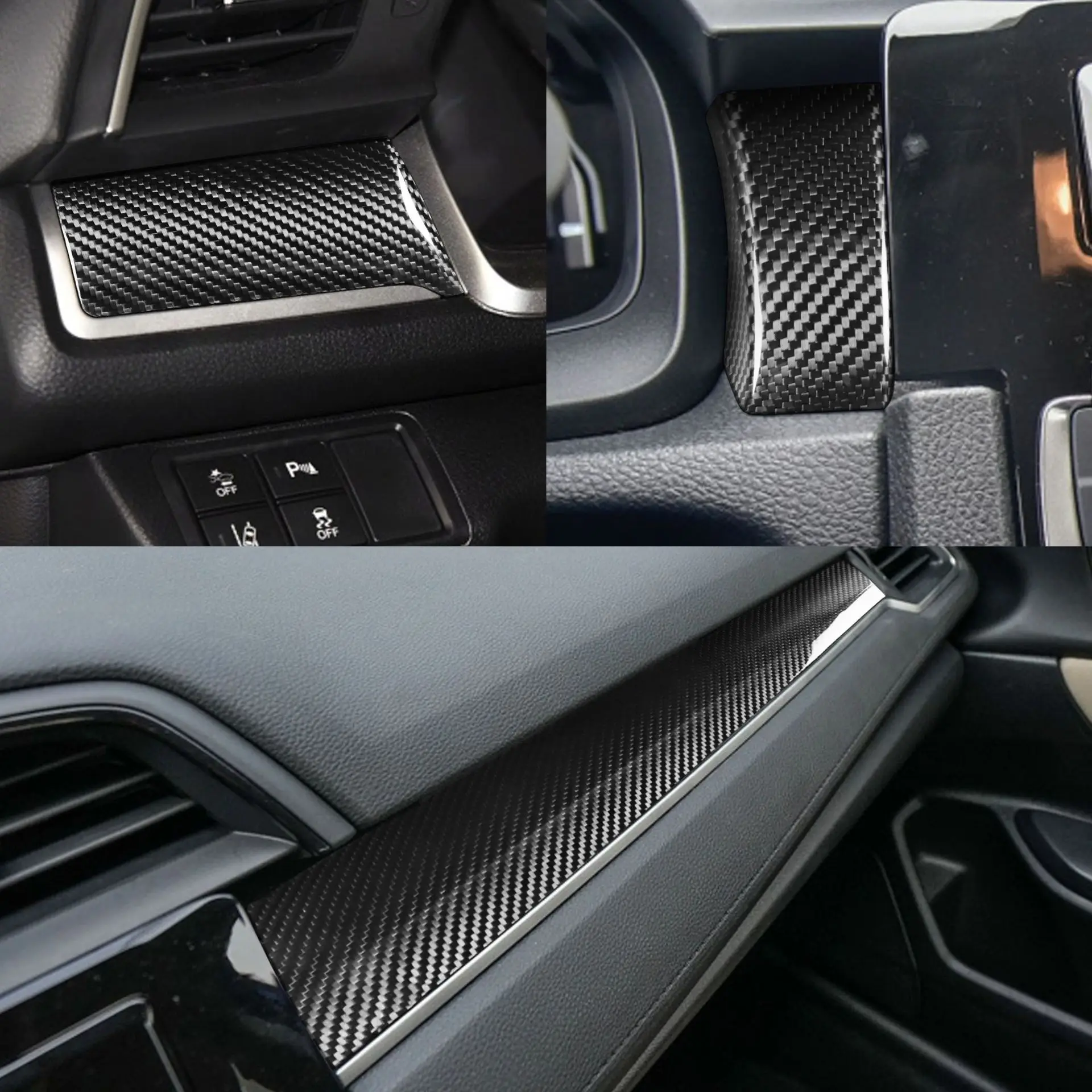 

Подходит для декора центральной консоли из углеродного волокна 10-го поколения Civic 16-20