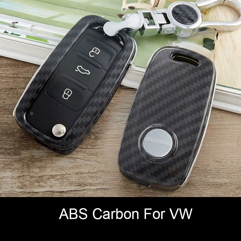 

Carbon Fiber ABS Key Cover Case For VW Golf Bora Jetta POLO GOLF Passat Skoda Octavia A5 Fabia SEAT Ibiza Leon Car Protection