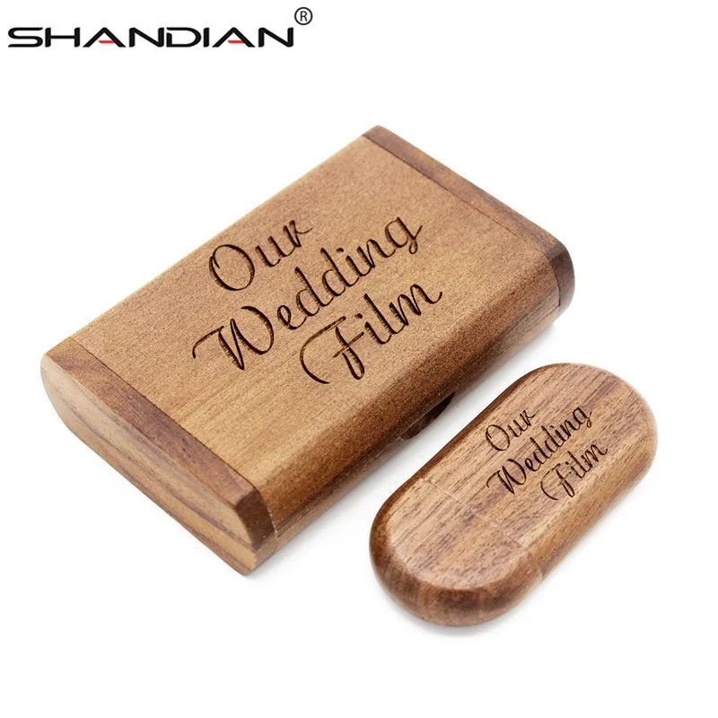 Usb флеш накопитель SHANDIAN деревянный в коробке 8/16/32 ГБ 1 шт.|usb with box|wooden usb box32gb |