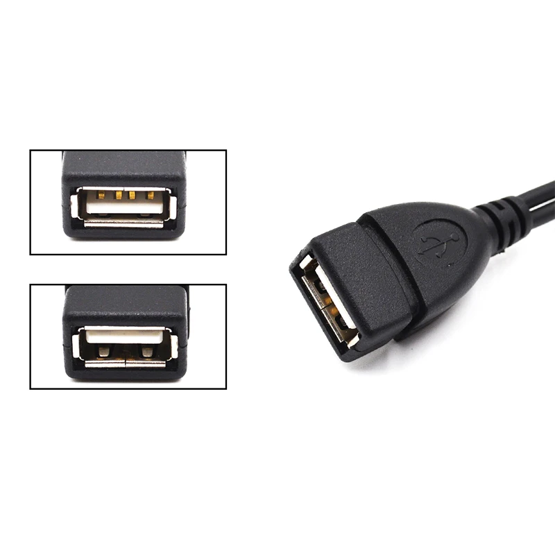 Высококачественный черный 2 в 1 OTG Micro USB Host Power Y сплиттер адаптер к 5 Pin Мужской