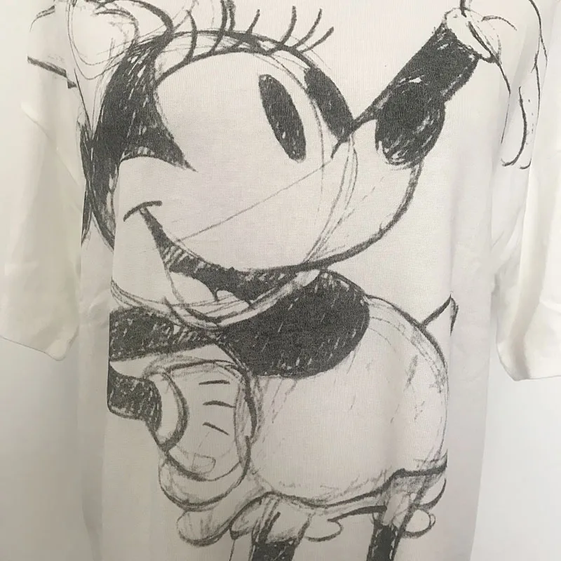 

Disney T-Shirt Women Vintage Cartoon Minnie Mouse Harajuku tshirt Women 2020 Summer Casual Streetwear Loose Shirt Tee Tops Femme