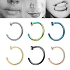 Цветное кольцо для пирсинга носа, 6 мм, 8 мм, 10 мм, 1 шт.