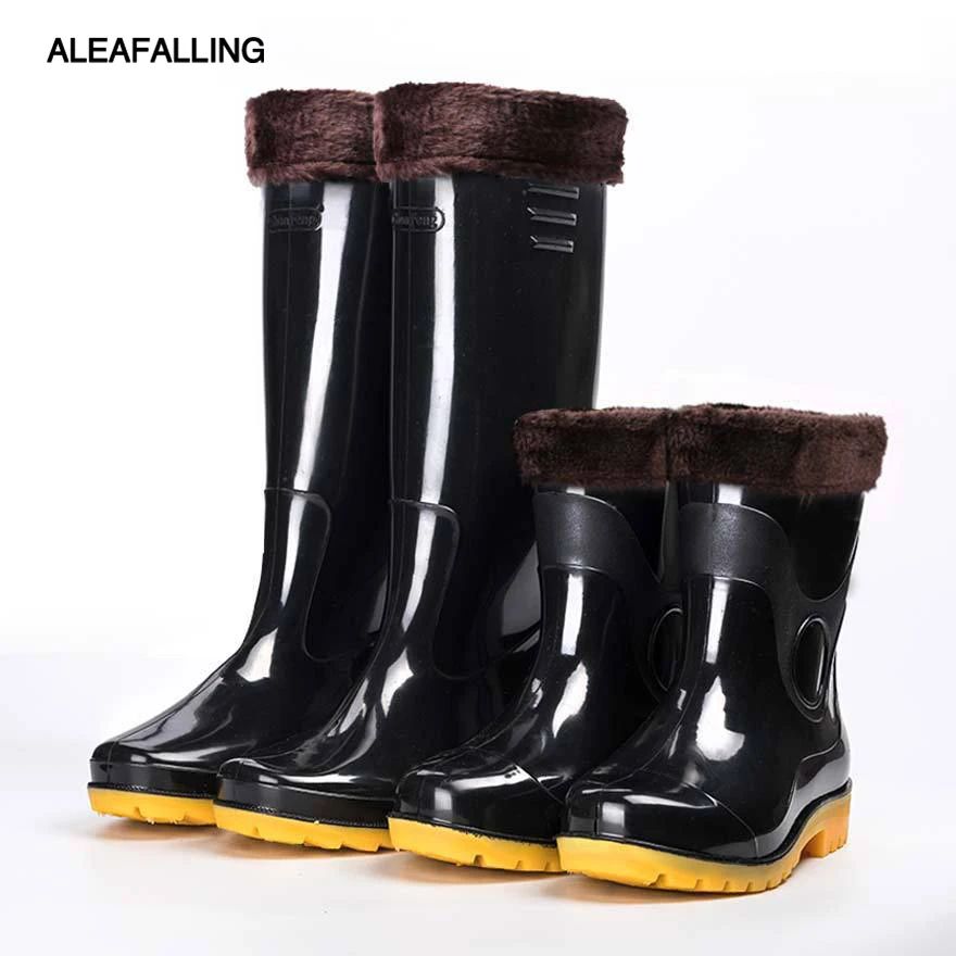 Сапоги Aleafalling мужские резиновые водонепроницаемые высокие сапоги без застежки