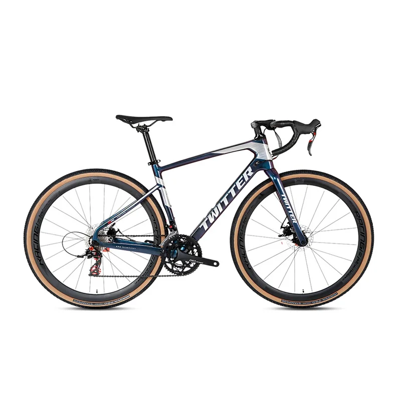 

TWITTER GRAVEL new carbon fiber bike RS-22Speed 700C full color cross-country road bike hydraulic oil disc brake twitter bicycle