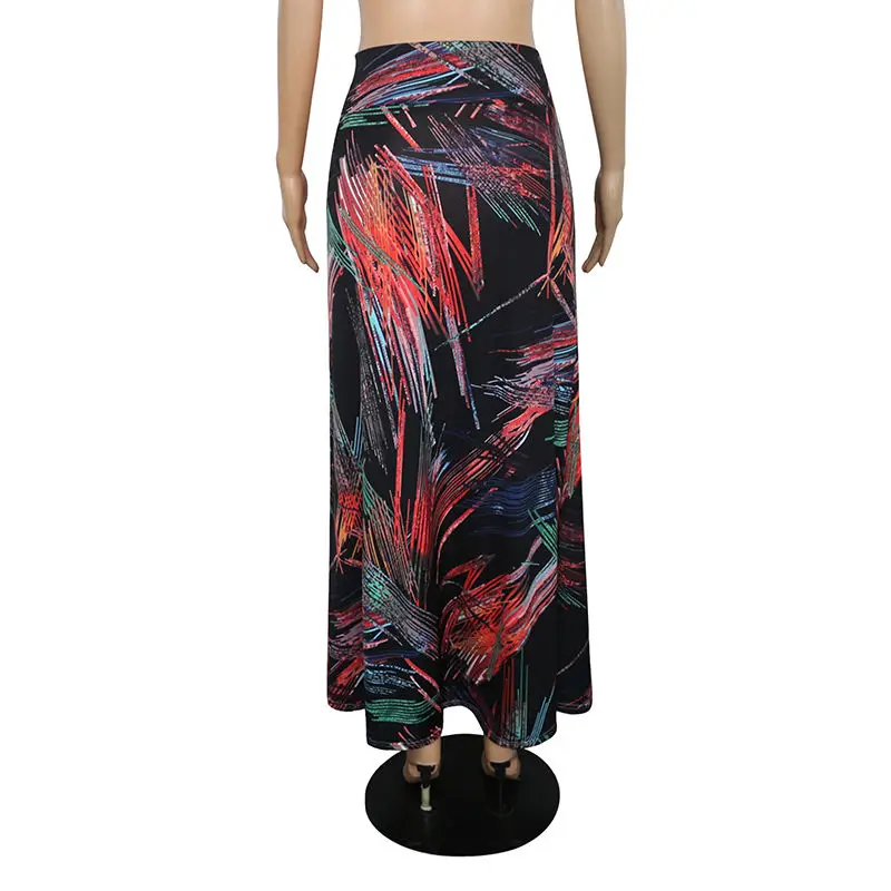Модная женская макси-юбка большого размера повседневное облегающее вечернее