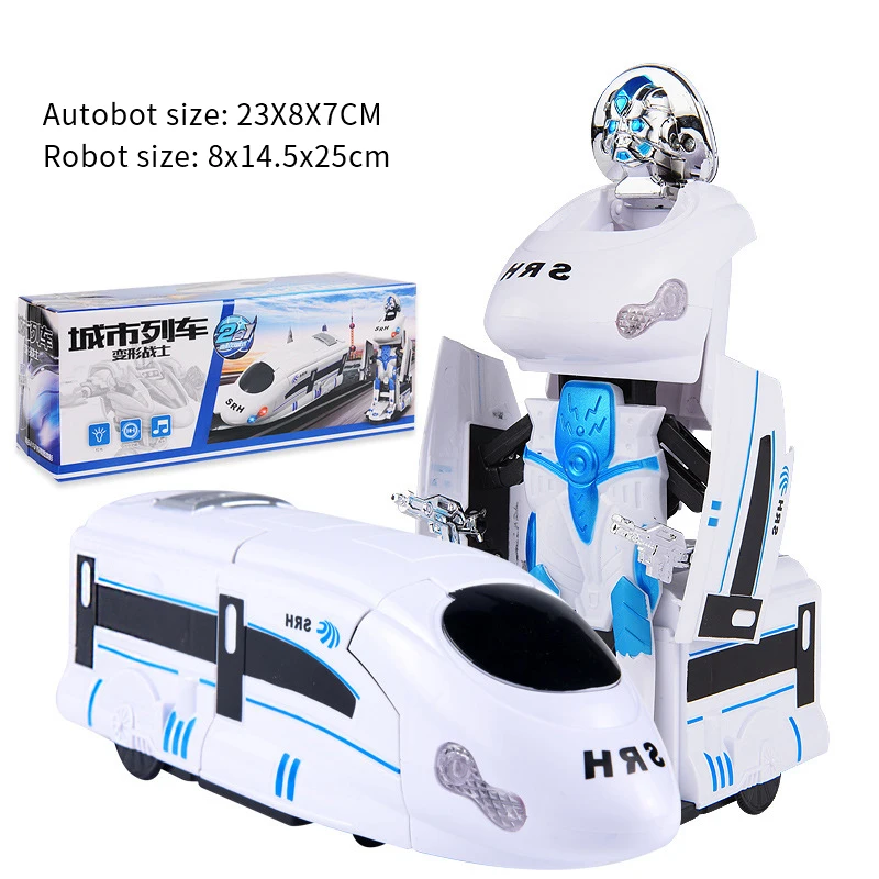 Горячая Распродажа Электрический трансформирующий поезд игрушка робот Детская