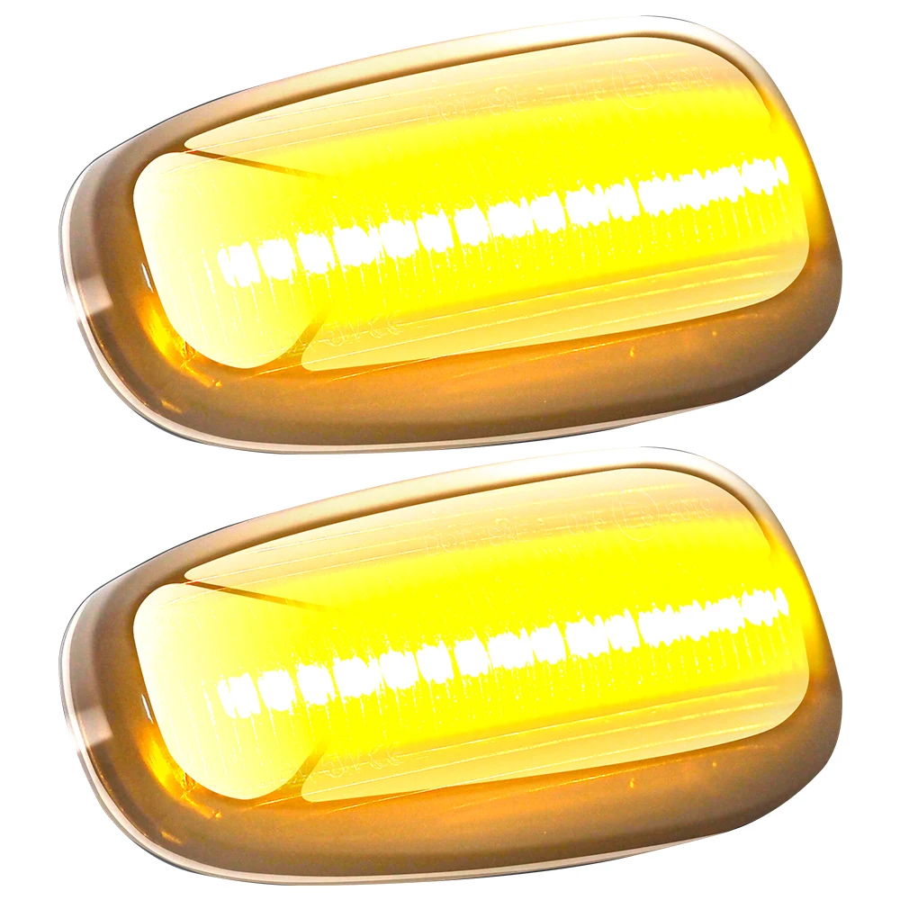 2 шт. Динамический светодиодный маркер Светильник Автомобиля Fender сбоку Янтарный