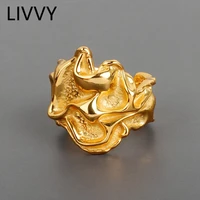 livvy irregular width rings for women couple creative fashion vintage open %c2%a0adjustable silver color jewelry gift