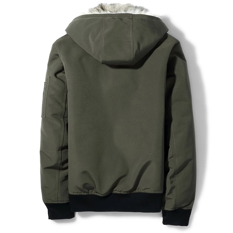 

Men's Winter Jacket Coat Real Wolf Fur Parka Men Short Jackets Streetwear Warm Parkas Plus Size Veste T-11-QF-01 Y1292