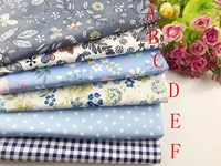 delicate 50cmx50cm blue fat quarter bundle 100 cotton fabric quilting fabric home textile bedding sewing doll cloth diy