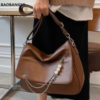 vintage large armpit bag winter new quality pu leather womens designer handbag high capacity travel shoulder messenger bag