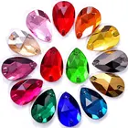 Стеклянные стразы, 7 размеров, разноцветные каплевидные, разные цвета, пришивные стразы, стеклянные камни, пришивные стразы, свадебное платье B1275