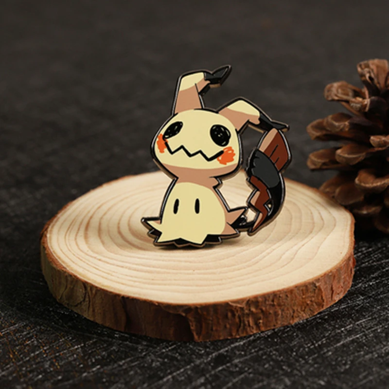 

Значок с покемоном Mimikyu брошь для рюкзака Аниме Фигурка Модель Одежда брошь Пикачу металлический значок заколка собирать кавайные сумки Де...