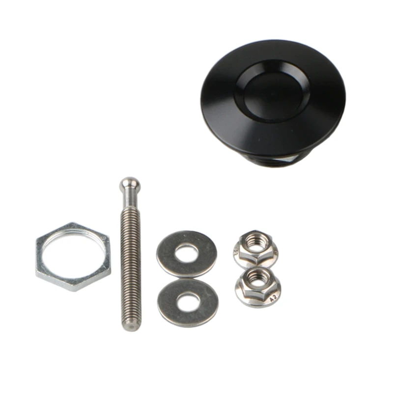 

30mm Universal Push Button Billet Hood Pins Lock Clip Kit Engine Bonnets Lock Aluminum Car Quick Latch