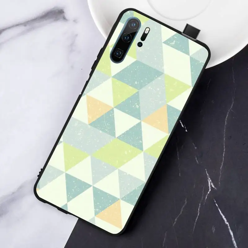 

cute Painted Colorful triangles Phone Cases For Huawei honor Mate P 10 20 30 40 Pro 10i 9 10 20 8 x Lite