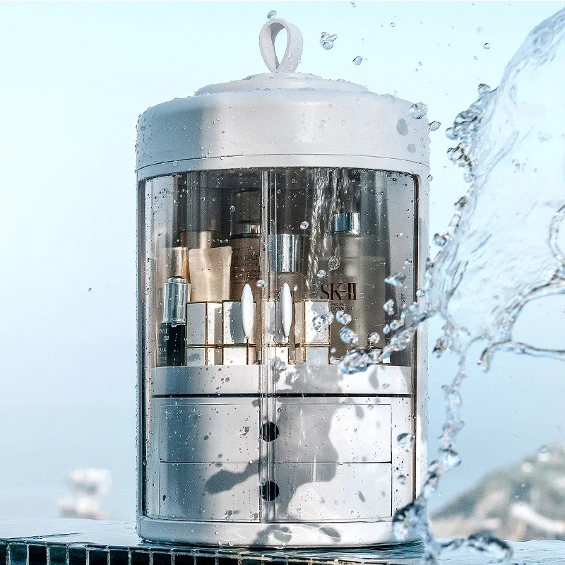 360 Вращающийся ящик для хранения косметики держатель кистей настольный