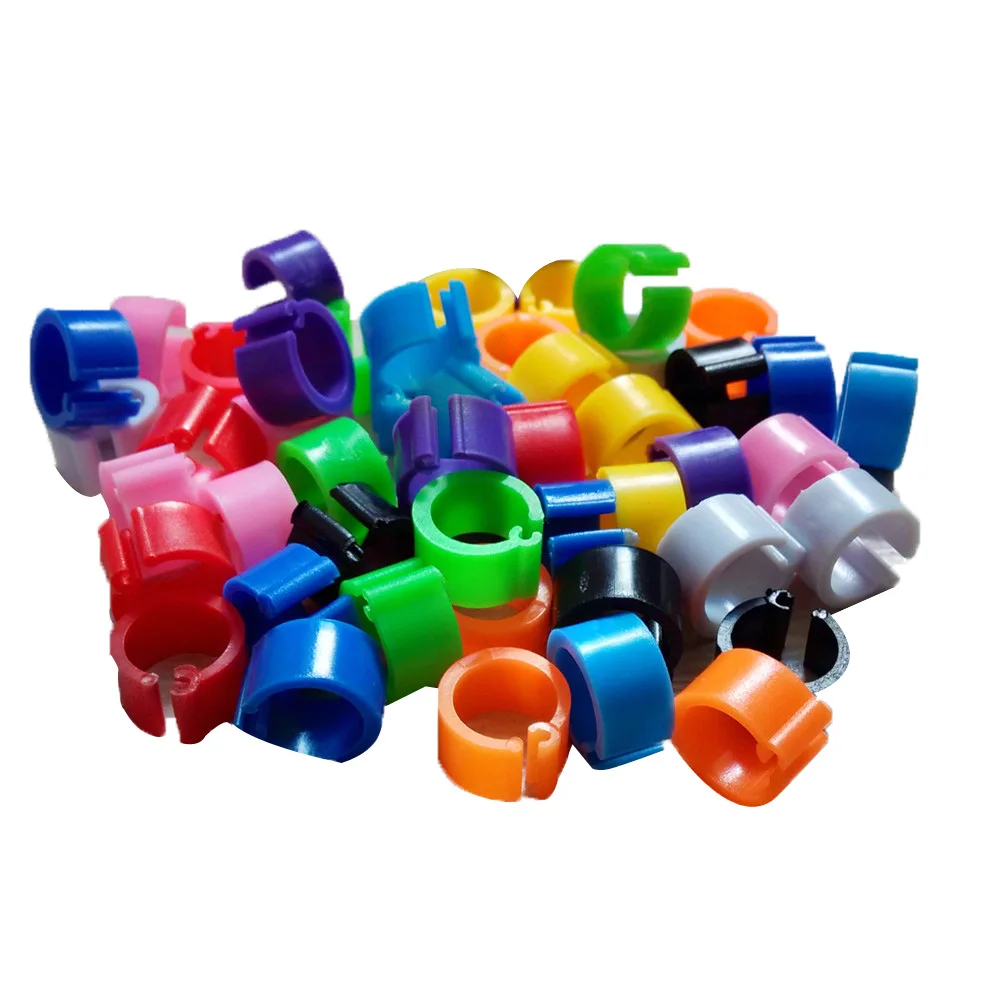 

100pcs Plastic Chicks Rings Clip Poultry Leg Band Bird Pigeon Parrot Supply