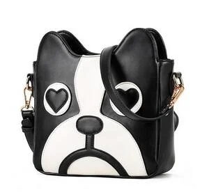 

High quality Women bag 2021 New hit color Fashion handbags PU leather Sweet ladycartoon cute little dog pack Shoulder Female bag