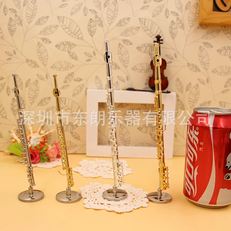 Имитация музыки ветра 3D модель инструмента позолоченная Подарочная флейта для