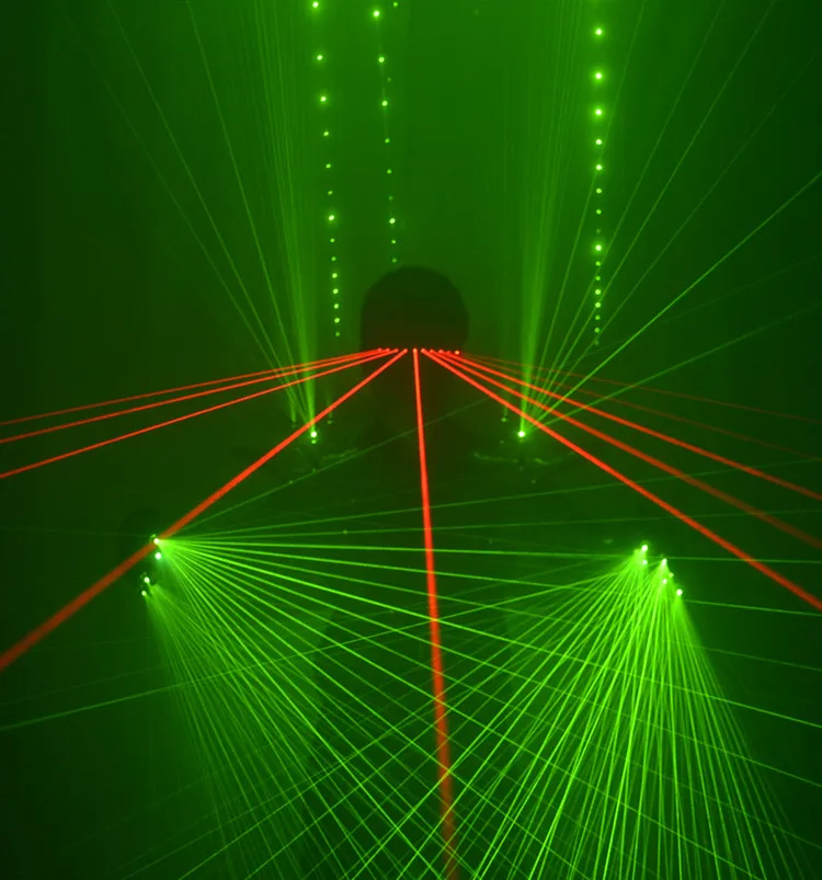 Светодиодный жилет красные лазерные очки зеленый лазерный свет перчатки певица