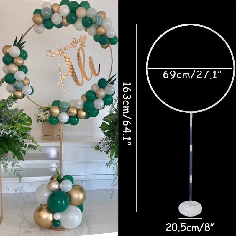 

DIY Round Circle Balloons Stand Summer Wedding Decoration Birthday Anniversary Party Supplies Round Hoop Holder Baloon Column