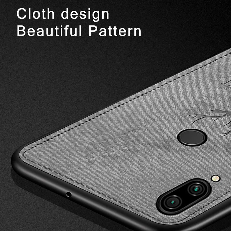 Модный чехол для Xiaomi Redmi Note 7 8 Pro тканевый силиконовый бампер из ТПУ ударопрочный