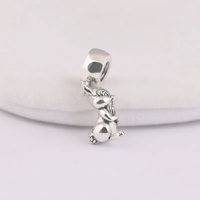 

1Pcs New Cute Rabbit Pendant DIY Beads Suitable for Original Pandora Charm Bracelet Ladies Jewelry Making Gifts