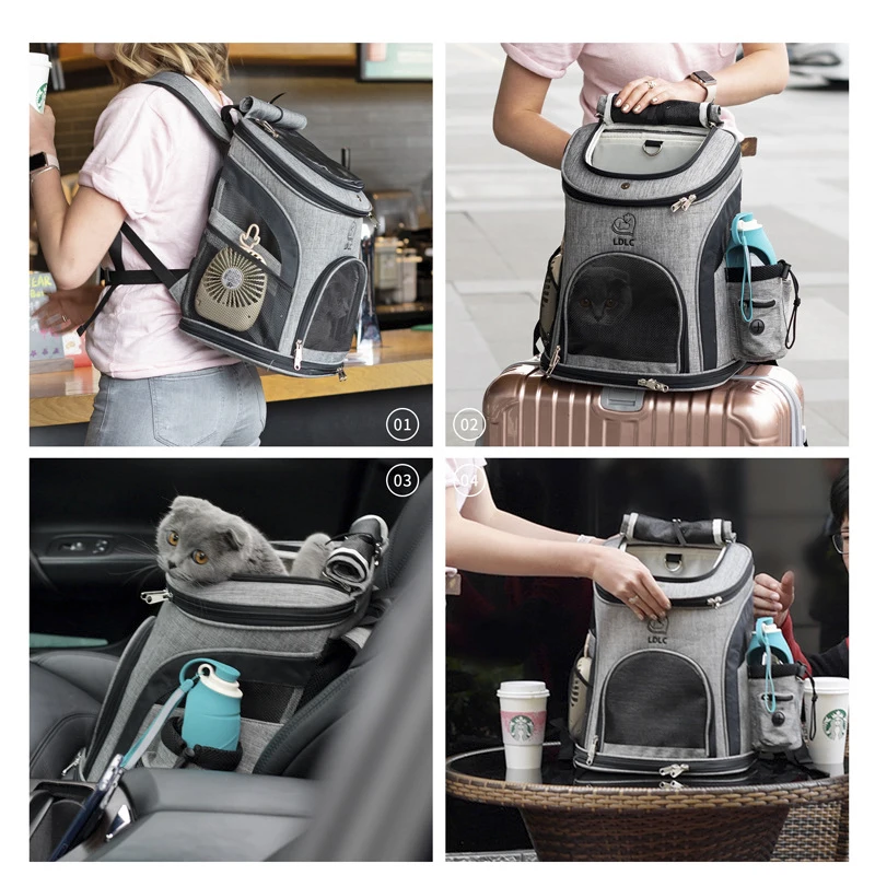 

cat carrying bag transparent mesh breathable backpack backpack for cats and dogs carrying a backpack pet sac de transport chat