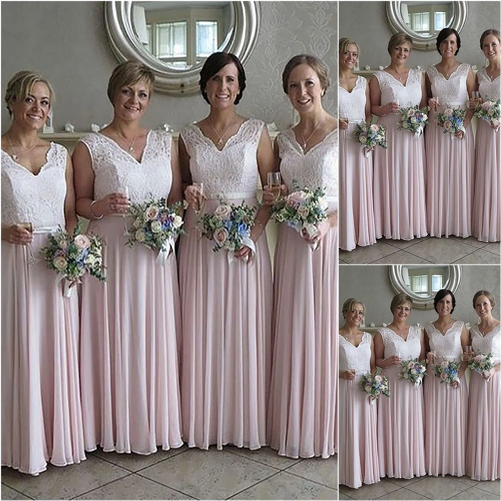 Шифоновое бальное платье без рукавов с открытой спиной и V-образным вырезом |